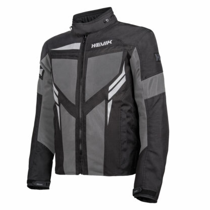 ropa chaqueta motociclista hevik negra / gris