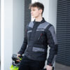 ropa chaqueta motociclista hevik negra / gris