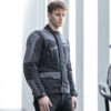 ropa chaqueta motociclista hevik negra / gris