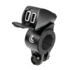 ACCESORIO CARGADOR DOBLE USB FIJACIÓN MANILLAR UNIVERSAL