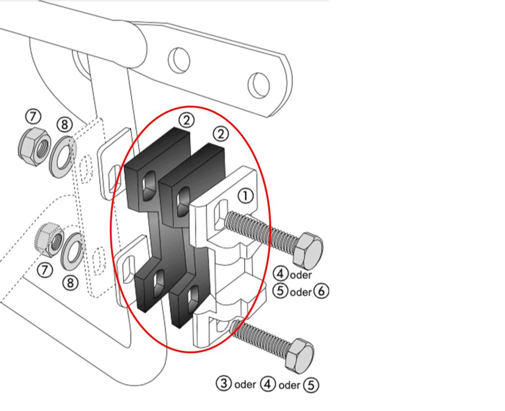 Adaptador de Bloqueo maletero aluminio ESTANDAR/EXCLUSIV