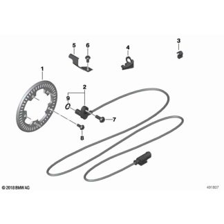 Anillo Sensor ABS Delantero / Trasero BMW K50/K51/R1250GS/ADV/R1250R/G310GS/R/S1000XR/C400X/GT/R-NINET