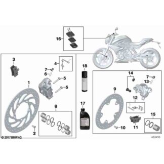Juego De Piezas Fijación Pastillas Delanteras BMW G310GS / R / C400GT / X