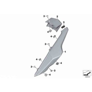 Cubierta Carenaje Central Trasero BMW G310R