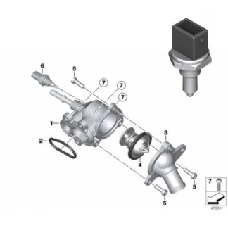 Sensor De Temperatura Líquido Refrigerante BMW Serie F K8x / K50 / K51 / R1250GS / ADV / C400X / GT / S1000R / RR / XR / K1600GT